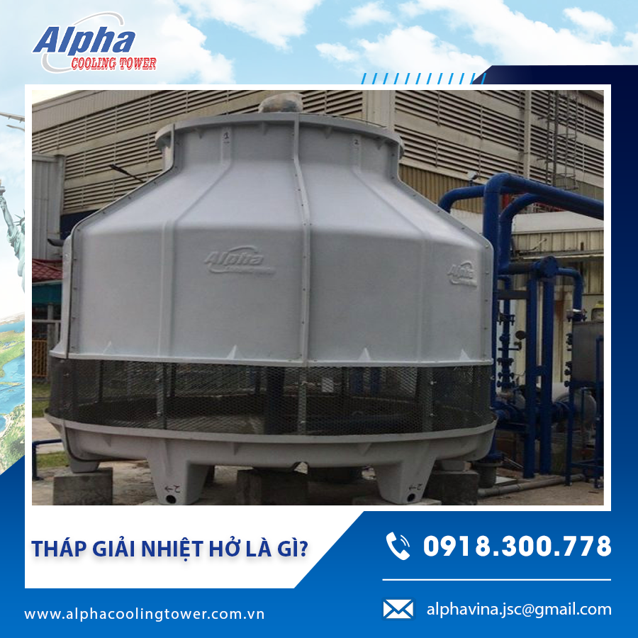 Hình ảnh tháp giải nhiệt hở đang trong quá trình hoạt động Hình ảnh tháp giải nhiệt hở đang trong quá trình hoạt động