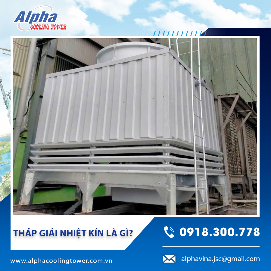 Tháp giải nhiệt kín được lắp đặt trong khu công nghiệp