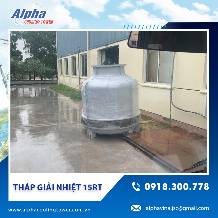 Tháp giải nhiệt 15RT đảm bảo duy trì nhiệt độ ổn định cho thiết bị công nghiệp nặng.