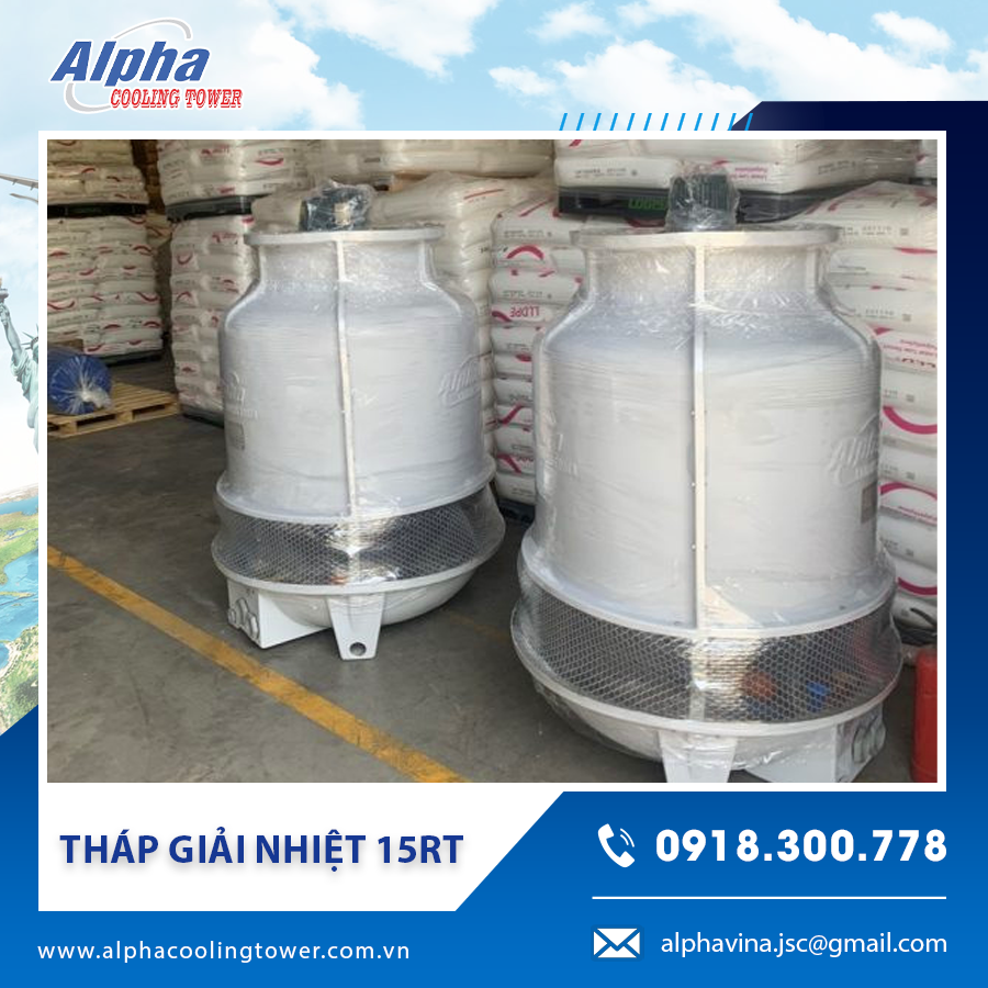 Tháp giải nhiệt 15RT có khả năng tiết kiệm năng lượng và giảm tiêu hao nước so với các loại tháp khác.