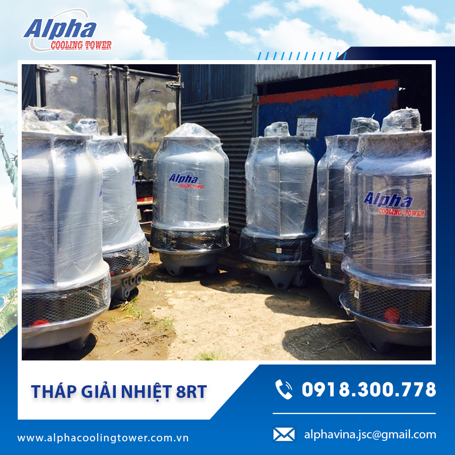 Hệ thống tháp giải nhiệt 8RT ứng dụng trong dây chuyền chế biến thực phẩm