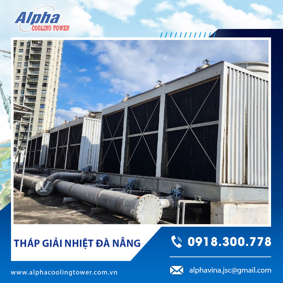 Hệ thống tháp giải nhiệt giúp duy trì nhiệt độ nước làm mát ở mức ổn định.