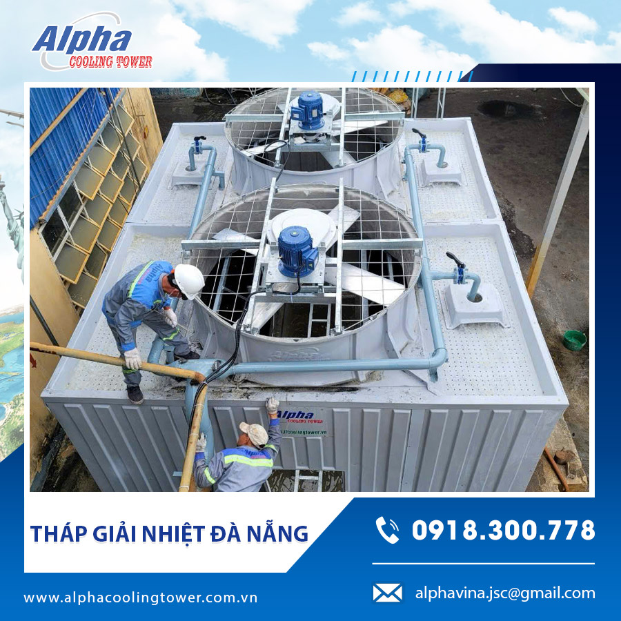Quá trình thi công, lắp đặt hệ thống tháp giải nhiệt tại KCN