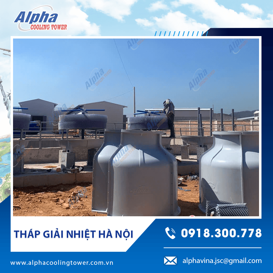 Tháp giải nhiệt thiết kế tối ưu giúp hệ thống làm mát vận hành liên tục.