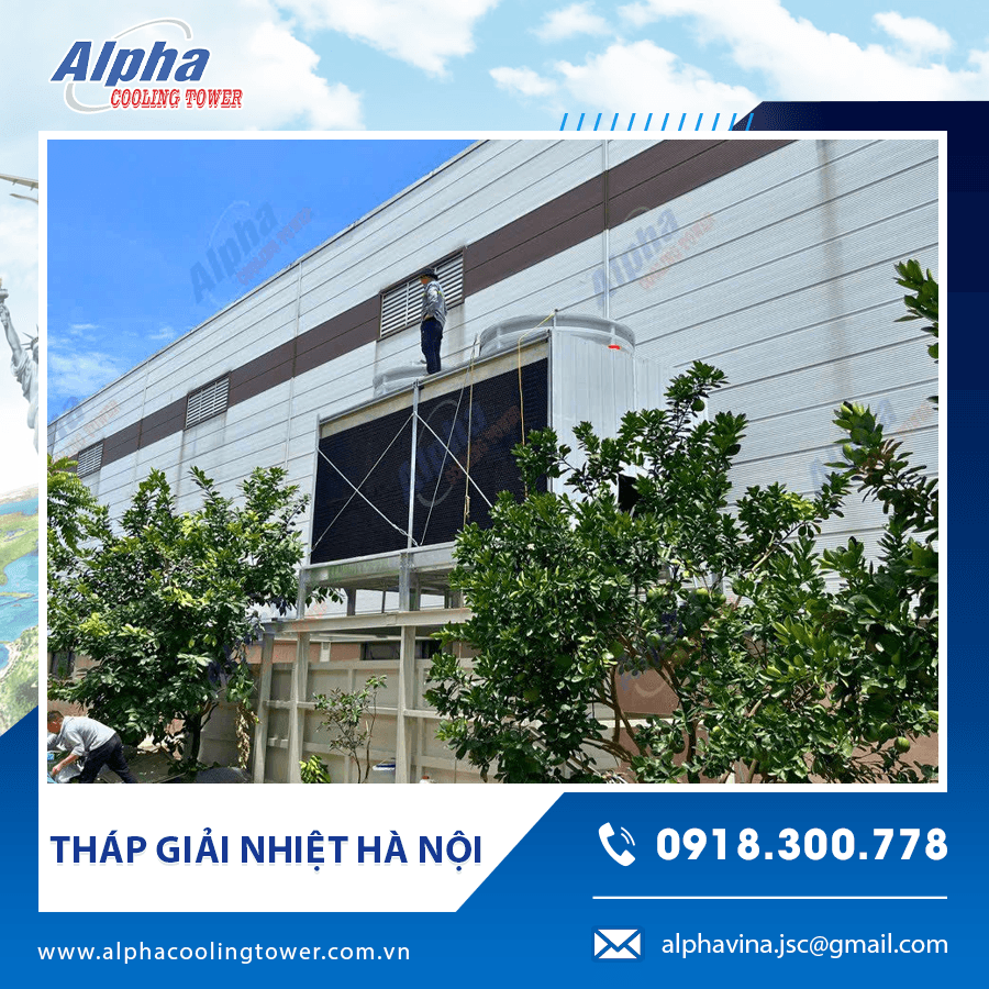 Tháp giải nhiệt Hà Nội giúp kiểm soát nhiệt độ thiết bị.