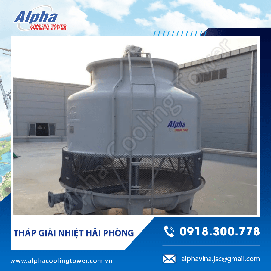 Mẫu tháp giải nhiệt công suất lớn sử dụng cho hệ thống làm mát tuần hoàn