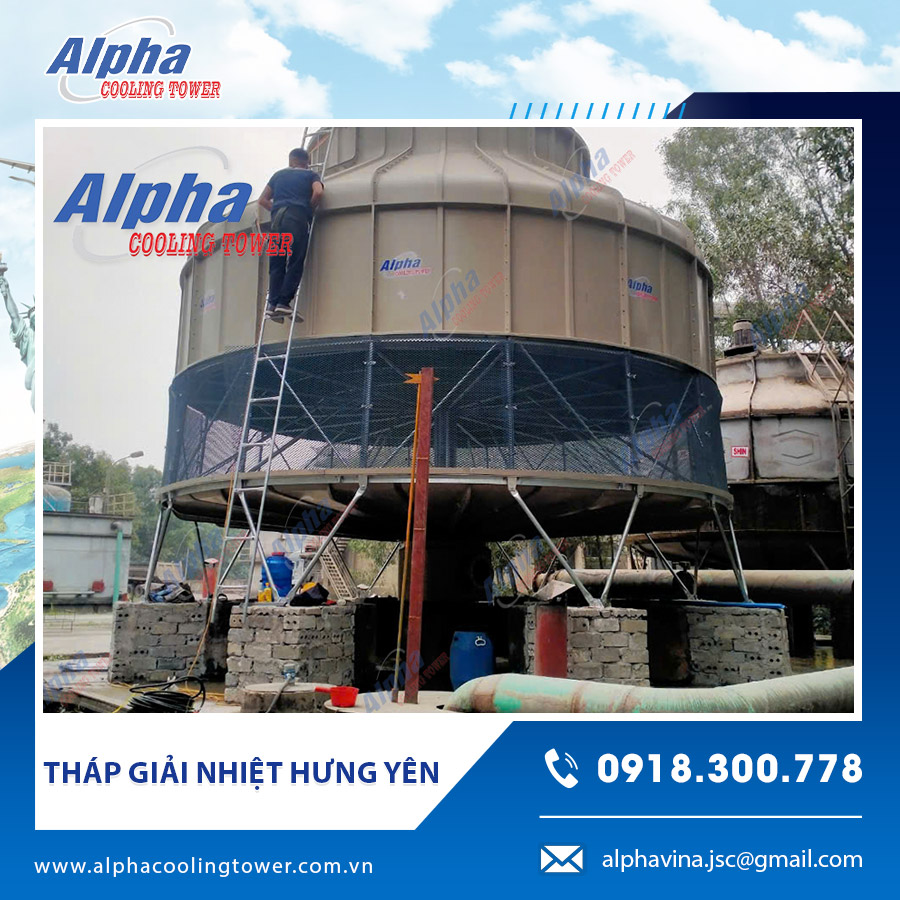 Lắp đặt tháp giải nhiệt Hưng Yên cho dây chuyền sản xuất, tiết kiệm năng lượng