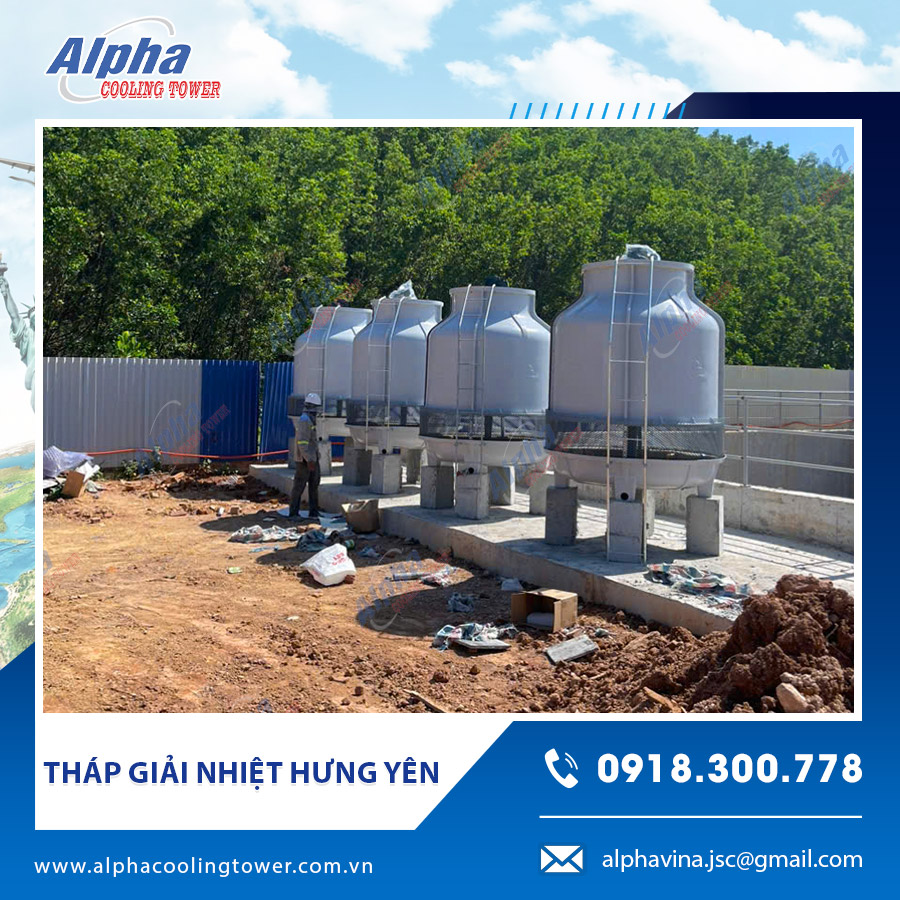Tháp giải nhiệt Hưng Yên phục vụ nhu cầu làm mát liên tục cho nhà máy
