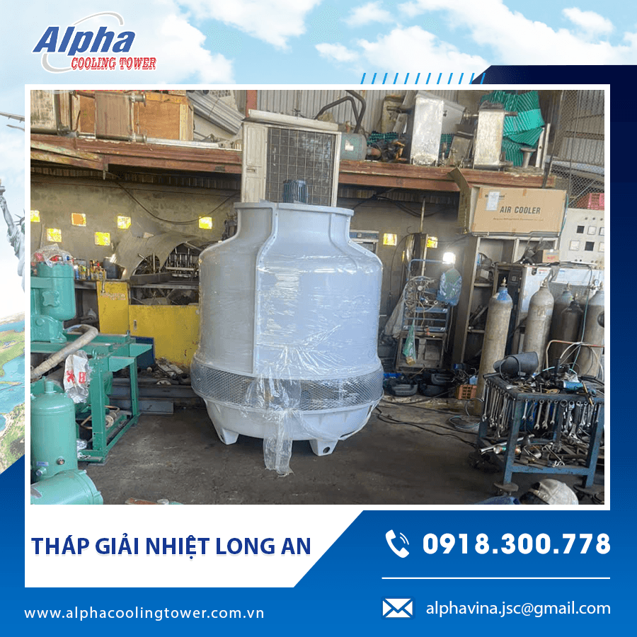 Hình ảnh tháp giải nhiệt Long An thiết kế chắc chắn, dễ vận hành
