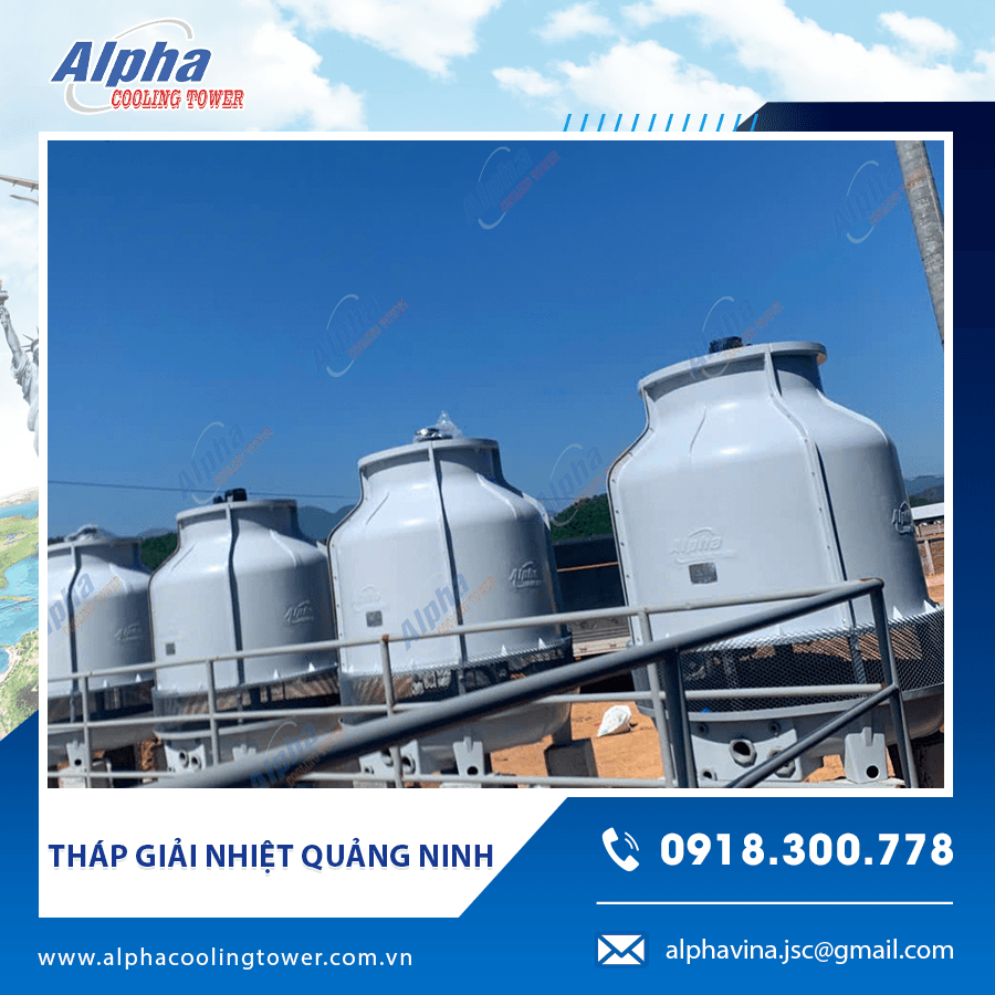 Tháp giải nhiệt Quảng Ninh lắp đặt cho hệ thống làm mát tại khu công nghiệp Tháp giải nhiệt Quảng Ninh lắp đặt cho hệ thống làm mát tại khu công nghiệp